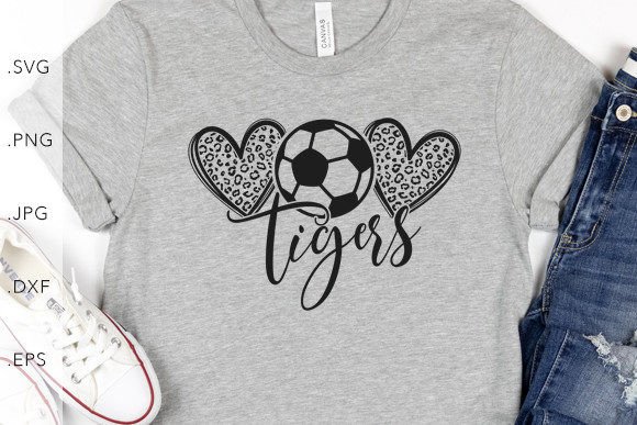 A Designer's Take on the Heart Leopard Soccer Tigers Graphics