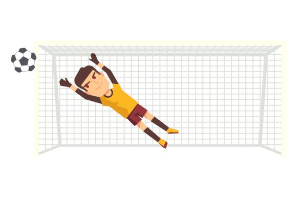 A Goalkeeper Graphic for Local Business Illustrations