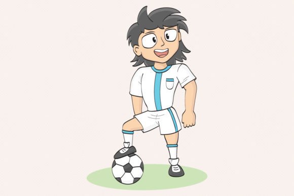 A Soccer Player Graphic for Crafters Who Love Sports