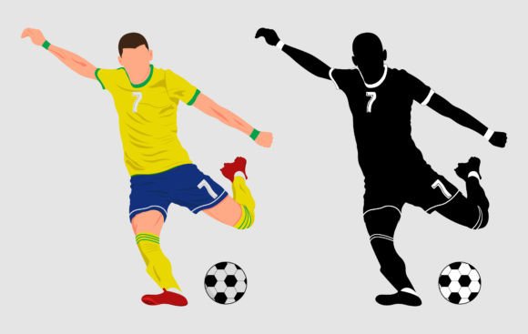 A Soccer Player Graphic for Dynamic Blog Designs