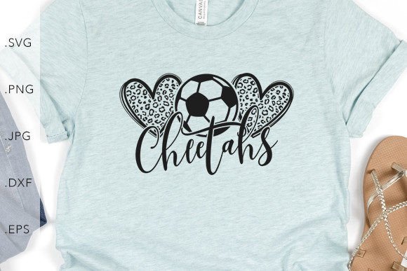Heart Leopard Soccer Cheetahs: A Bold Graphics Template for Brand Identity