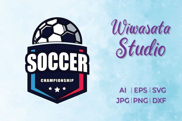 Logo Soccer Filled Line Style Graphics for Selling Online