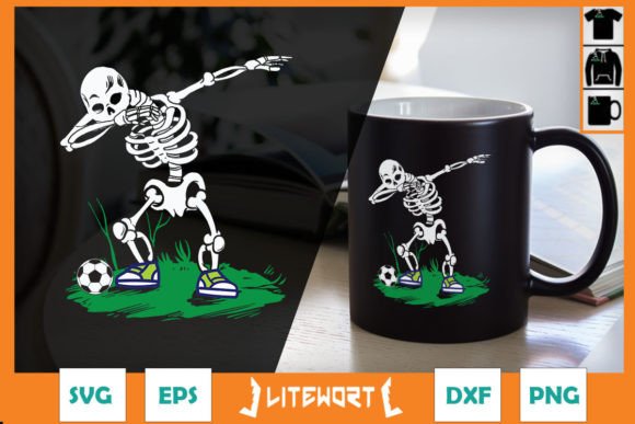 Skeleton Dabbing with Soccer: Playful Graphics for Craft Brands