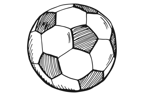 Soccer Ball Sketch: Football Symbol Illustration