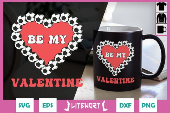 Soccer Be My Valentine: A Graphic for Crafting Romantic Sportswear